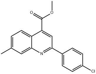 2-(4-氯苯基)-7-甲基-4-喹啉甲酸甲酯, 856177-69-0, 结构式