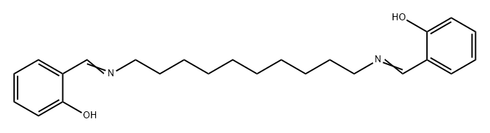Phenol, 2,2'-[1,10-decanediylbis(nitrilomethylidyne)]bis- Structure