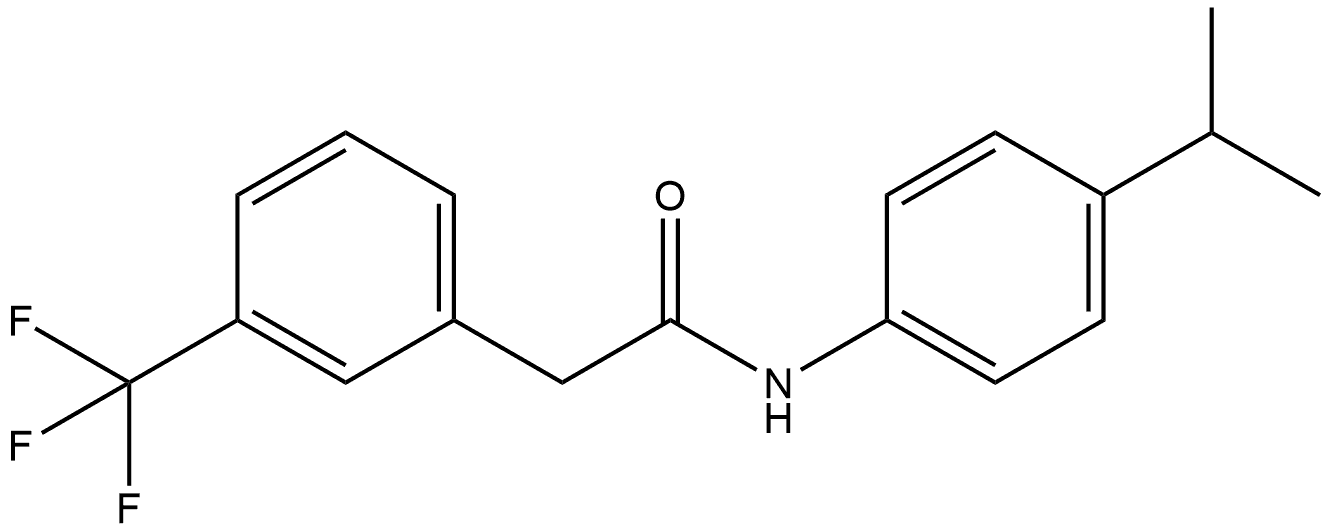 N-[4-(1-Methylethyl)phenyl]-3-(trifluoromethyl)benzeneacetamide 结构式