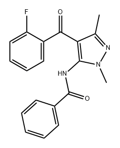 Benzamide, N-[4-(2-fluorobenzoyl)-1,3-dimethyl-1H-pyrazol-5-yl]- Structure