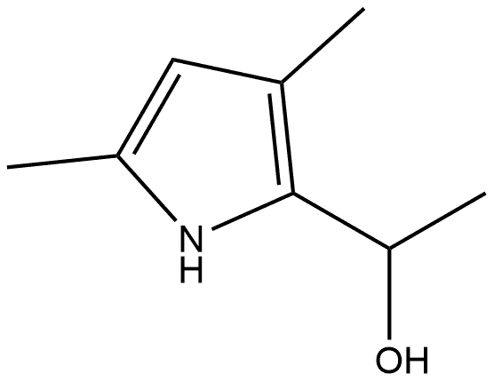 1-(3,5-二甲基1H-吡咯-2-基)乙-1-醇 结构式