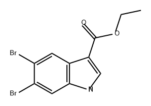 1H-Indole-3-carboxylic acid, 5,6-dibromo-, ethyl ester Structure