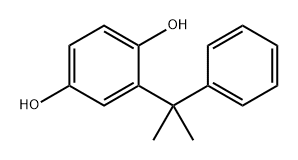 1,4-Benzenediol, 2-(1-methyl-1-phenylethyl)- Structure