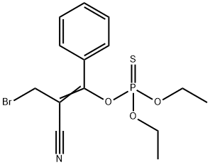 Phosphorothioic acid, O-(3-bromo-2-cyano-1-phenyl-1-propen-1-yl) O,O-diethyl ester 结构式