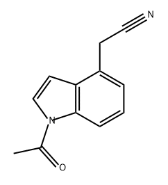 1H-Indole-4-acetonitrile, 1-acetyl- Struktur
