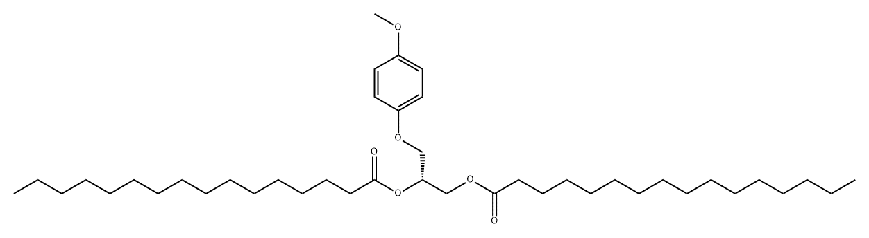 Hexadecanoic acid, (1R)-1-[(4-methoxyphenoxy)methyl]-1,2-ethanediyl ester (9CI) Structure