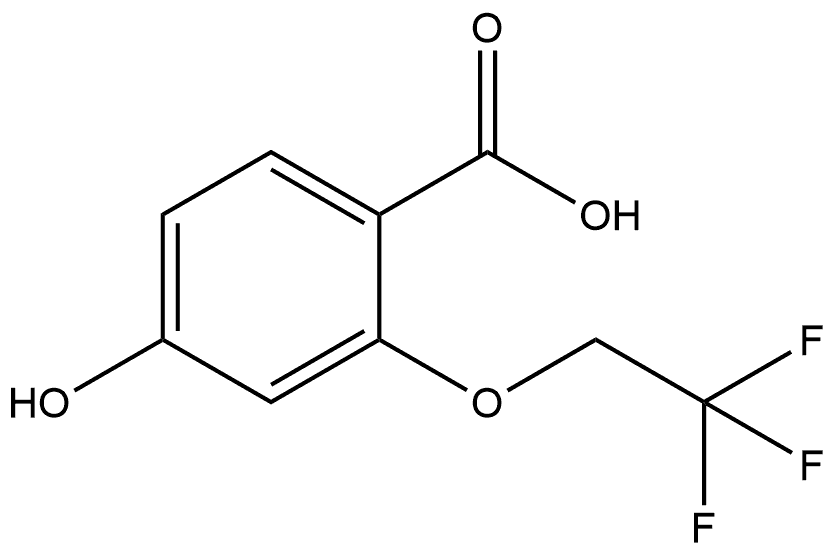 4-Hydroxy-2-(2,2,2-trifluoroethoxy)benzoic acid Structure