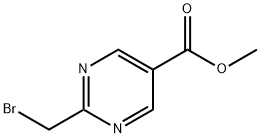 5-Pyrimidinecarboxylic acid, 2-(bromomethyl)-, methyl ester,859162-69-9,结构式