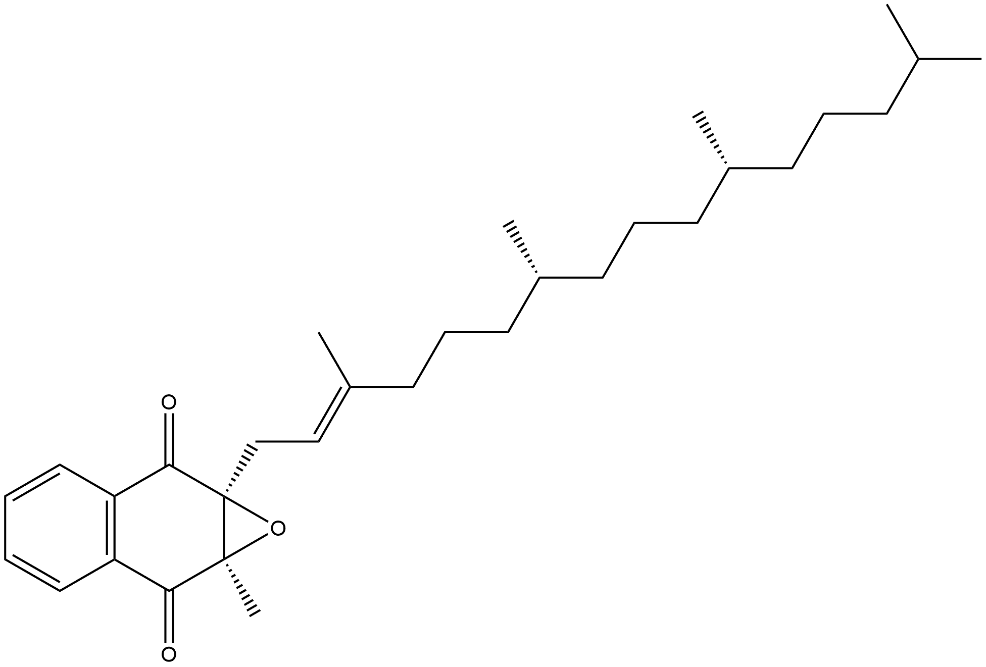 Naphth[2,3-b]oxirene-2,7-dione, 1a,7a-dihydro-1a-methyl-7a-(3,7,11,15-tetramethyl-2-hexadecenyl)-, [1aR-[1aα,7aα(2E,7R*,11R*)]]- (9CI) Structure