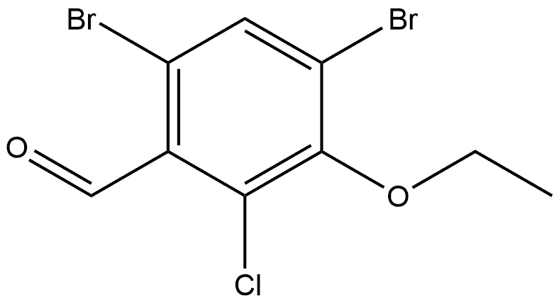 4,6-Dibromo-2-chloro-3-ethoxybenzaldehyde Structure