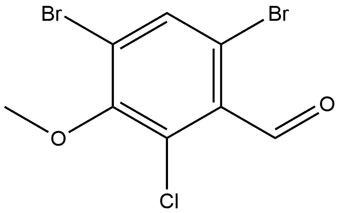 4,6-Dibromo-2-chloro-3-methoxybenzaldehyde Structure