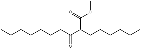 Decanoic acid, 2-hexyl-3-oxo-, methyl ester Struktur