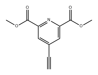 4-乙炔基吡啶-2,6-二羧酸二甲酯,861108-90-9,结构式