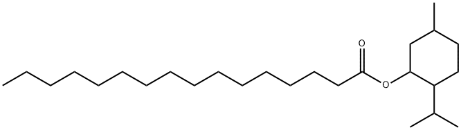 Hexadecanoic acid, 5-methyl-2-(1-methylethyl)cyclohexyl ester Structure