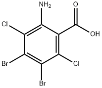 Benzoic acid, 2-amino-4,5-dibromo-3,6-dichloro- Struktur
