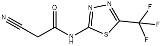 2-cyano-N-(5-(trifluoromethyl)-1,3,4-thiadiazol-2-yl)acetamide Struktur