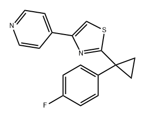 Pyridine, 4-[2-[1-(4-fluorophenyl)cyclopropyl]-4-thiazolyl]-|化合物 T25409