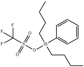 Methanesulfonic acid, 1,1,1-trifluoro-, dibutylphenylsilyl ester Structure