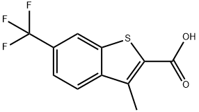 Benzo[b]thiophene-2-carboxylic acid, 3-methyl-6-(trifluoromethyl)- Structure