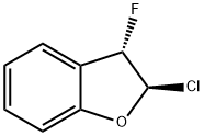Benzofuran, 2-chloro-3-fluoro-2,3-dihydro-, trans- (9CI) Structure
