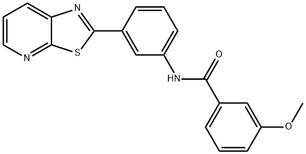 Benzamide, 3-methoxy-N-(3-thiazolo[5,4-b]pyridin-2-ylphenyl)- Structure