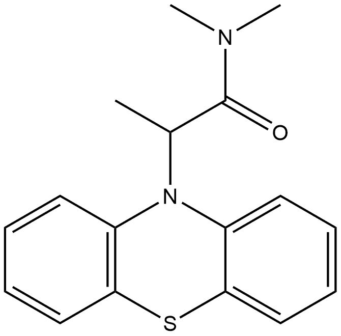 N,N,α-トリメチル-10H-フェノチアジン-10-アセトアミド 化学構造式