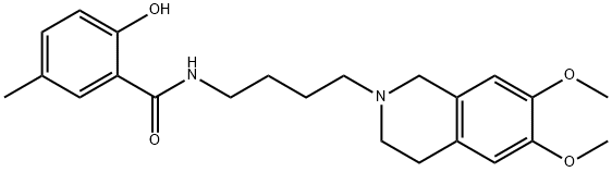 Benzamide, N-[4-(3,4-dihydro-6,7-dimethoxy-2(1H)-isoquinolinyl)butyl]-2-hydroxy-5-methyl- 结构式