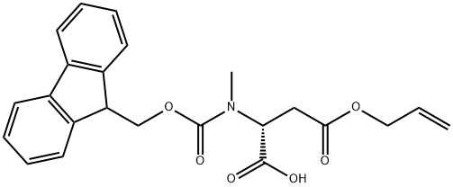 D-Aspartic acid, N-[(9H-fluoren-9-ylmethoxy)carbonyl]-N-methyl-, 4-(2-propen-1-yl) ester Structure