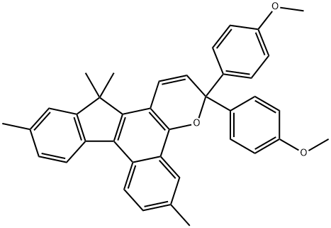 3,3-bis(4-methoxyphenyl)-6,11,13,13-tetramethyl-3,13-dihydro Struktur