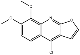 Furo[2,3-b]quinoline, 4-chloro-7,8-dimethoxy- Struktur