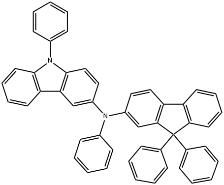 N-(9,9-联苯-9H-芴-2-芴)-N,9-联苯-9H-咔唑-3-胺,866119-24-6,结构式
