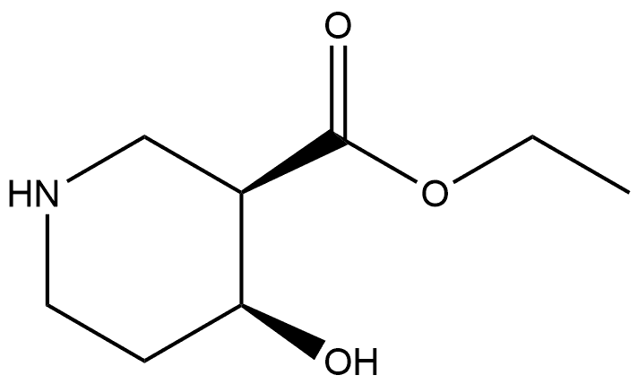 rel-Ethyl (3R,4S)-4-hydroxy-3-piperidinecarboxylate Structure