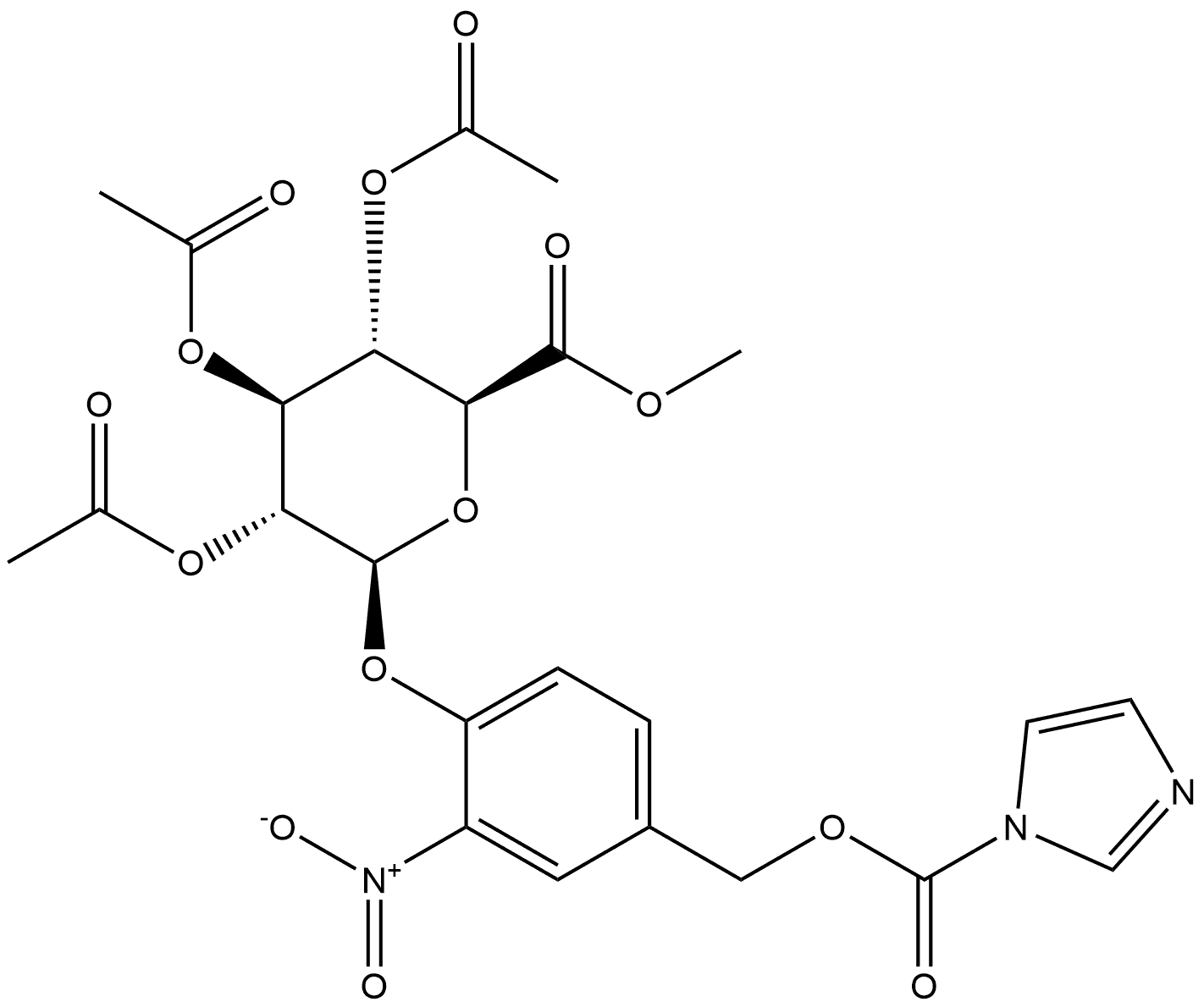 866611-65-6 methyl 1-O-(4-(1H-imidazole-carbamoyloxymethyl)-2-nitrophenyl)-2,3,4-tri-O-acetyl-β-D-glucopyranuronate