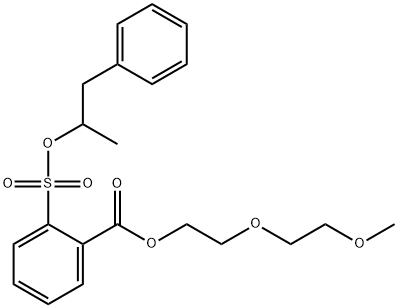 Benzoic acid, 2-[(1-methyl-2-phenylethoxy)sulfonyl]-, 2-(2-methoxyethoxy)ethyl ester