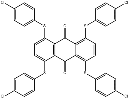 9,10-Anthracenedione, 1,4,5,8-tetrakis[(4-chlorophenyl)thio]- 结构式