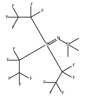 Silanamine, 1,1,1-trimethyl-N-[tris(1,1,2,2,2-pentafluoroethyl)phosphoranylidene]- Structure