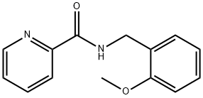 N-(2-甲氧基苄基)吡啶酰胺 结构式