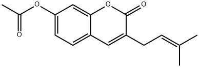 2H-1-Benzopyran-2-one, 7-(acetyloxy)-3-(3-methyl-2-buten-1-yl)-