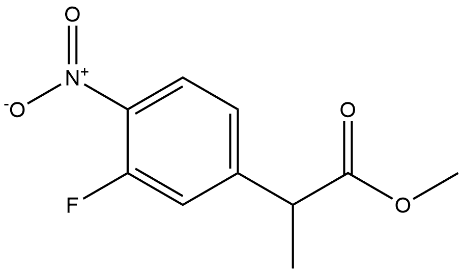 Benzeneacetic acid, 3-fluoro-α-methyl-4-nitro-, methyl ester,86790-39-8,结构式