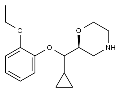 Morpholine, 2-[cyclopropyl(2-ethoxyphenoxy)methyl]-, (2S)- Structure