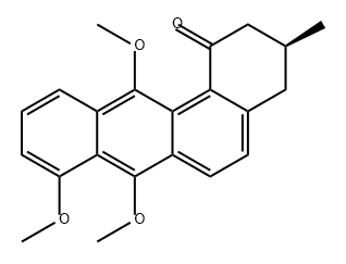Benz[a]anthracen-1(2H)-one, 3,4-dihydro-7,8,12-trimethoxy-3-methyl-, (3S)- Structure