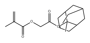 2-Propenoic acid, 2-methyl-, 2-[(2-methyltricyclo[3.3.1.13,7]dec-2-yl)oxy]-2-oxoethyl ester Struktur