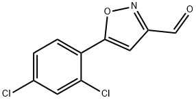 3-Isoxazolecarboxaldehyde, 5-(2,4-dichlorophenyl)- Struktur