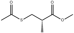 Propanoic acid, 3-(acetylthio)-2-methyl-, methyl ester, (2S)- Structure