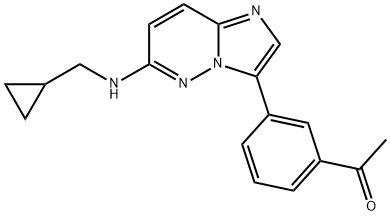 Ethanone, 1-[3-[6-[(cyclopropylmethyl)amino]imidazo[1,2-b]pyridazin-3-yl]phenyl]-|化合物 T27704