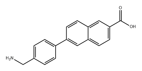 2-Naphthalenecarboxylic acid, 6-[4-(aminomethyl)phenyl]- 结构式
