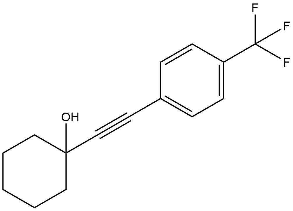 1-[2-[4-(Trifluoromethyl)phenyl]ethynyl]cyclohexanol 结构式