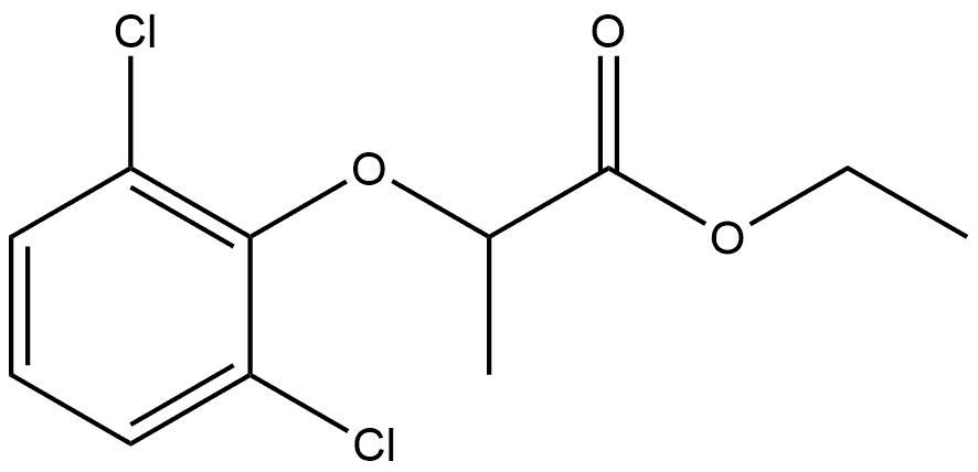 Propanoic acid, 2-(2,6-dichlorophenoxy)-, ethyl ester, (-)- Structure