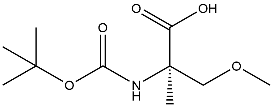 (R)-2-((tert-butoxycarbonyl)amino)-3-methoxy-2-methylpropanoic acid 结构式