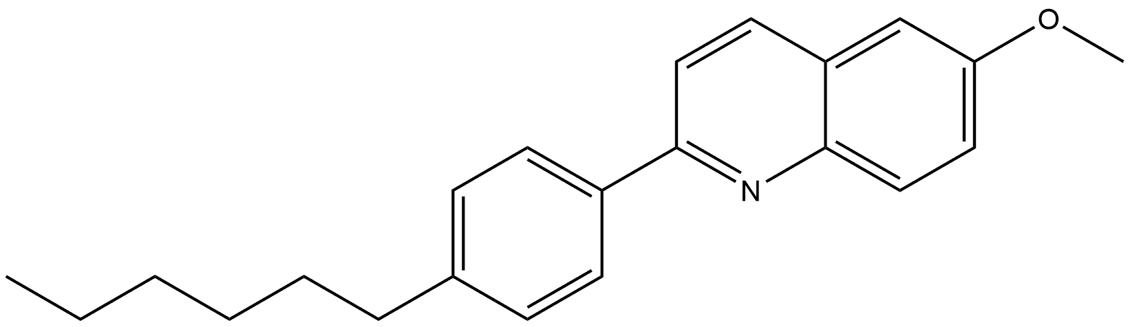 2-(4-Hexylphenyl)-6-methoxyquinoline Structure